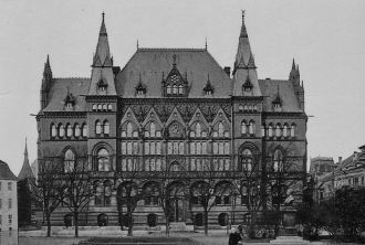 Das Ständehaus Rostock im Jahr 1885